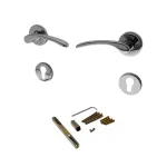 Set mânere pentru ușă Violetta PZ, crom, ax 8,5 mm, stânga