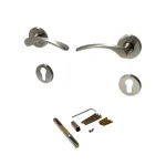 Set mânere pentru ușă Violetta PZ, finisaj satinat, 8,5 mm (L)