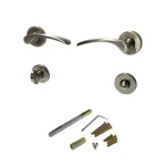 Set mânere ușă Violetta pentru WC, inox satinat, pătrat 8,5 mm
