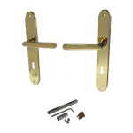 Set mânere ușă Wien-2 BB 08/072 cu placă lungă, finisaj alamă