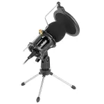 Microfon USB Rebel cu trepied și filtru pop pentru podcast, streaming și PC