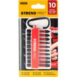 Sada bitov Strend Pro Premium, PH, PZ, TORX, S2 pevnosť, 1/4", 50mm, 10 dielna