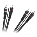 Cablu RCA tata-tata 2x2 (stereo) 5 m, cu fir de control, nichelat