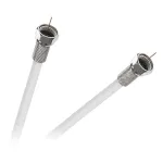 Cablu coaxial 3C-2V cu mufe F tata-tata, 5 m pentru TV/antenă