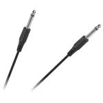 Cablu microfon jack 6.3 mm mono tata-tata, 1 m, negru