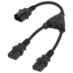 Cablu splitter alimentare PC C14 la 2x C13 pentru PC, UPS si rack