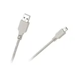 Cablu USB la Mini USB, 2 m, alb – transfer date și încărcare