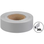 Páska Strend Pro EUROSTANDARD, 47,5 mm, L-35 m, tieniaca, sivá, krycia, na plotové panely, s 20 klipsami, 450 g/m2, PVC, RAL7040