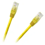 Patchcord UTP CCA galben 0,5 m cu mufe RJ45 pentru conexiuni de retea