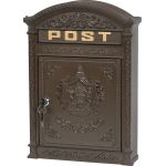 Schránka Edgar 315x95x445 mm, poštová, hnedá