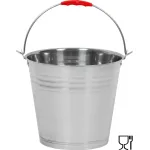 Găleată inox Strend Pro 8 L, certificată alimentar, cu mâner metalic