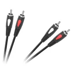 Cablu audio 2xRCA la 2xRCA 1,8 m Cabletech Eco-Line, conectori roșu/alb