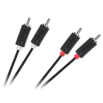 Cablu audio 2xRCA tata-tata Cabletech Standard, 1.8 m, roșu/negru
