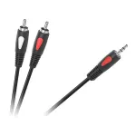 Cablu audio Jack 3.5 mm tată la 2xRCA, 1.8 m, Cabletech Eco-Line