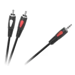 Cablu audio jack 3.5 mm tata la 2x RCA, 10 m, Cabletech Eco-Line