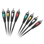 Cablu audio-video 4RCA–4RCA 1 m Cabletech Eco-Line pentru conexiuni RCA