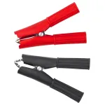 Clești tip crocodil izolați 30A pentru conexiuni electrice, roșu/negru