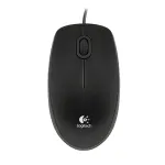 Mouse optic Logitech cu fir USB, 800 DPI, negru, 3 butoane, ambidextru