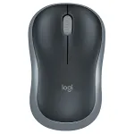Mouse wireless optic Logitech M185, 1000 DPI, nano receiver USB, negru/gri