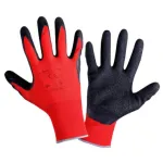 Set 12 mănuși de protecție latex/poliester mărimea 11 Lahti Pro
