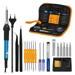 Set letcon cu accesorii pentru lipire, vârfuri interschimbabile și husă