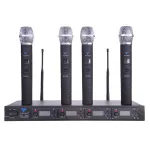 Sistem Azusa cu 4 microfoane wireless UHF PLL-400, 100 canale, afisaj LCD