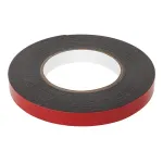 Bandă dublu-adezivă burete EVA 15 mm x 10 m, neagră, Rebel