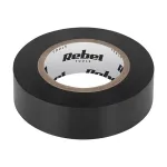Bandă izolatoare neagră Rebel 19 mm x 0,13 mm, rolă 10 yarzi (9,14 m)