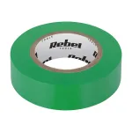 Bandă izolatoare verde Rebel 0,13 mm, 19 mm x 9,14 m pentru cabluri