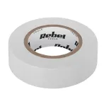 Bandă izolatoare albă Rebel 0,13 mm x 19 mm x 20 yd pentru izolații electrice