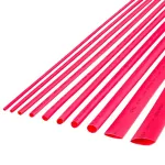 Set 10 tuburi termocontractabile roșii 8 mm x 1 m, fără halogeni, CB-HFT