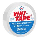 Bandă izolatoare PVC albă 0,15 mm, 19 mm x 10 yd (9,14 m) Vini