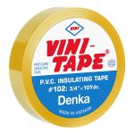 Bandă izolatoare PVC galbenă Vini Tape 0,15 mm, 19 mm x 10 yd (9,14 m)
