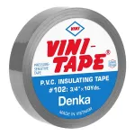 Bandă izolatoare PVC gri Vini Tape 0,15 mm, 19 mm x 10 yarzi (9,14 m)