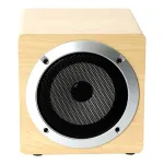 Boxă Bluetooth Omega din lemn 3 inch, 5W, TWS, Bluetooth 4.2, maro