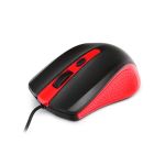 Mouse optic USB Omega OM05, 1000 DPI, 3 butoane, negru-rosu