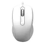 Mouse USB Omega alb 1200 DPI, 3 butoane, cablu 1,5 m