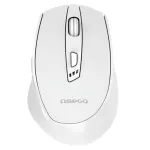 Mouse wireless reîncărcabil Omega, USB-C, 2400 DPI, alb, 6 butoane