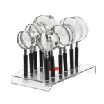 Set 12 lupe cu suport pentru inspectie, 50/65/75 mm (4x fiecare)