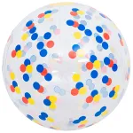 Minge gonflabilă de plajă SunClub 33 cm, din PVC transparent cu confetti