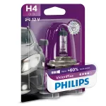 Bec auto far Philips H4 VisionPlus 12V, +60% luminozitate, halogen