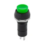 Întrerupător push-button PBS 11A verde, rotund, 1A/230V pentru panou