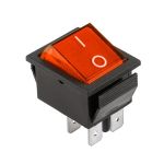 Întrerupător basculant ON/OFF IRS-201-1A roșu, 4 pini, 20A