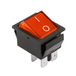 Întrerupător basculant ON/OFF IRS-201-1A roșu, 4 pini, 20A