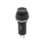 Întrerupător PBS-11A rotund cu buton, negru, 1A/230V pentru panou