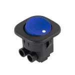 Întrerupător îngropat RS101 albastru, rotund, ON/OFF, 1 contact, 3A