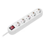 Prelungitor cu 5 prize, cablu 3 m 3x1.5 mm² și întrerupător, pentru casă și birou