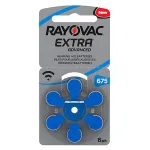 Baterii auditive Rayovac Extra Advanced 675, blister 6 bucăți
