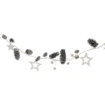 Ghirlandă decorativă albă Retlux cu 30 LED, lumină alb cald, pe baterii