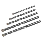 Set 5 burghie pentru beton Rebel 4–10 mm, coadă cilindrică